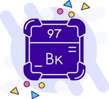 Berkelium Freistil solide Symbol vektor