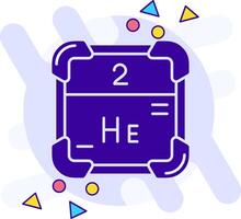 Helium Freistil solide Symbol vektor