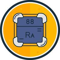 Radium gefüllt Vers Symbol vektor