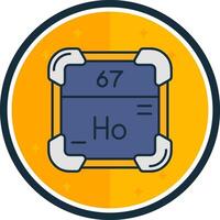 holmium fylld vers ikon vektor