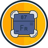 francium fylld vers ikon vektor