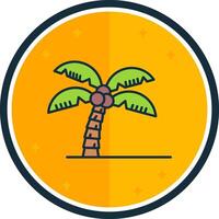 Palme Baum gefüllt Vers Symbol vektor