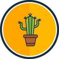 Kaktus gefüllt Vers Symbol vektor