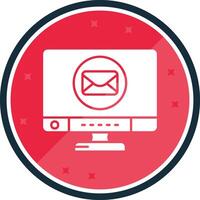 Email Glyphe Vers Symbol vektor