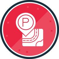 Parkplatz Glyphe Vers Symbol vektor