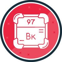 Berkelium Glyphe Vers Symbol vektor