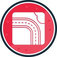 Autobahn Glyphe Vers Symbol vektor