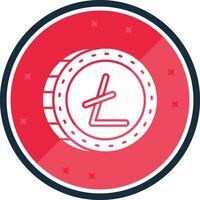 litecoin glyf vers ikon vektor