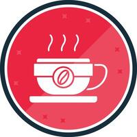 Kaffee Becher Glyphe Vers Symbol vektor