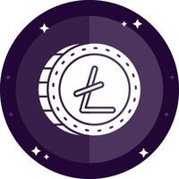 Litecoin solide Abzeichen Symbol vektor