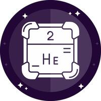 Helium solide Abzeichen Symbol vektor