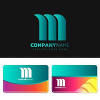 lyxig och elegant blå logotypillustration med visitkortsdesign för ditt företag vektor