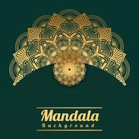 lyx mandala bakgrund med gyllene arabesque mönster gyllene arabesque arabis stil för islamisk ramadan stil dekorativ mandala. dekorativ blommig konstdesign, omslag, affisch, flygblad vektor