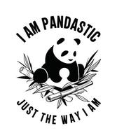 ich bin Pandas tic gerade das Weg ich bin Panda T-Shirt vektor