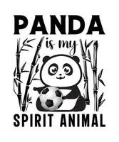 Panda ist meine Geist Tier Logo T-Shirt Design vektor