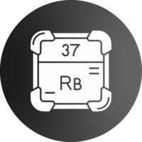 Rubidium solide schwarz Symbol vektor