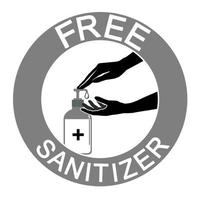 det är en hand som trycker på en tvålautomat och en annan hand väntar på en tvåldroppe. koncept om hälsa, hygien, gästfrihet, medicinsk, sjukdom, virus och etc. fria händer sanitizer tecken. vektor