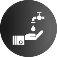 Wudu solide schwarz Symbol vektor