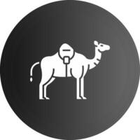 kamel fast svart ikon vektor
