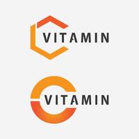 Vitamin C Logo Vektor Design Vektor Icon Gesundheit Ernährung