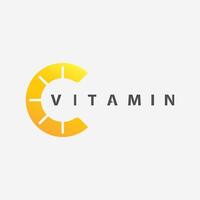 vitamin c logotyp vektor design vektor ikon hälsa näring