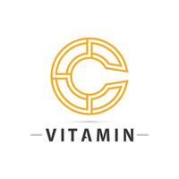 Vitamin C Logo Vektor Design Vektor Icon Gesundheit Ernährung