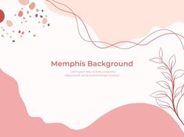 Memphis Stil Hochzeit Banner Hintergrund vektor