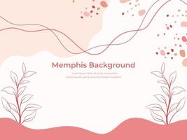 Memphis Stil Hochzeit Banner Hintergrund vektor