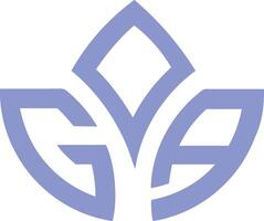 ga Logo Vorlage im ein modern minimalistisch Stil vektor