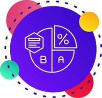 Kuchen Diagramm abstrat bg Symbol vektor