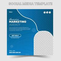 digital marknadsföring byrå social media posta. företags- flygblad fyrkant Instagram social media mall vektor