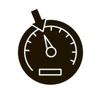 Tachometer-Glyphe-Symbol vektor