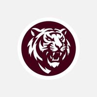 einfach minimalistisch Tiger Kopf wild Tier Logo Vektor Illustration Vorlage Design