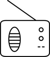 gerundet gefüllt editierbar Schlaganfall Radio Symbol vektor