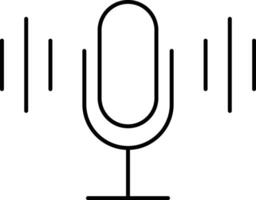 avrundad fylld redigerbar stroke podcast ikon vektor