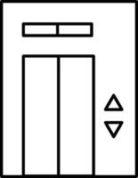 gerundet gefüllt editierbar Schlaganfall Aufzug Symbol vektor