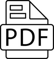 avrundad fylld redigerbar stroke pdf fil ikon vektor