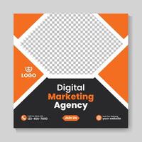 kreativ modern Digital Marketing Agentur Sozial Medien Post Design Vorlage vektor