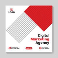 korporativ modern Digital Marketing Agentur Sozial Medien Post Design kreativ Platz Netz Banner Vorlage vektor