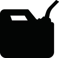 Kanister, Kanister Symbol im eben Stil Piktogramm isoliert auf Benzin, Benzin, Treibstoff oder Öl können Symbol. schwarz Diesel Plastik leeren Wasser Kanister Vektor zum Apps, Webseite