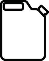 Kanister, Kanister Symbol im Linie Stil Piktogramm isoliert auf Benzin, Benzin, Treibstoff oder Öl können Symbol. schwarz Diesel Plastik leeren Wasser Kanister Vektor zum Apps, Webseite