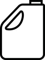 Jerry kan, burk ikon i linje stil piktogram isolerat på bensin, bensin, bränsle eller olja kan symbol. svart diesel plast tömma vatten burk vektor för appar, hemsida