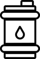 Fass Öl Trommel Symbol im Linie Stil. isoliert auf Petroleum Trommel Symbol mit fallen Zeichen Öl Bestände Gallone Treibstoff Trommel Behälter. Öl Industrie. Vektor zum Apps, Webseite