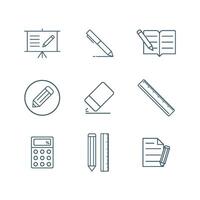 brevpapper ikon uppsättning vektor design mallar enkel och modern begrepp