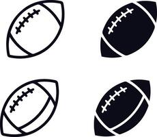 amerikan fotboll boll rugby boll ikoner vektor design