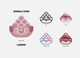 Diwali-Ladoo-Icon-Set vektor