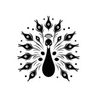 abstrakt och religion Peacock logotyp design vektor