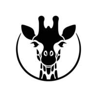 Silhouette von ein Giraffe Kopf Gesicht Logo Symbol Symbol Vektor Illustration