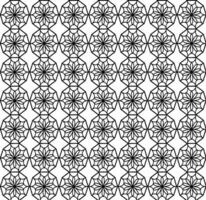nahtlos abstrakt Blumen- Textur im das bilden von ein schwarz Gitter auf ein Weiß Hintergrund vektor
