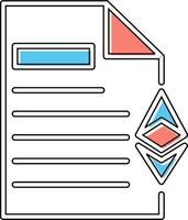 ethereum dokumentera vektor ikon